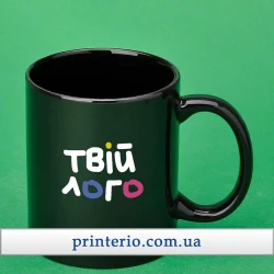 Чашка для сублимации Sublime ХАМЕЛЕОН FULL BLAK с вашим лого глянцевая черная 330 мл